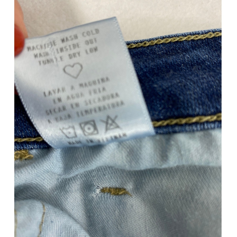 Cello Jeans Juniors 13 Distress Skinny High Rise Medium Wash Denim Stretch - Picture 6 of 12